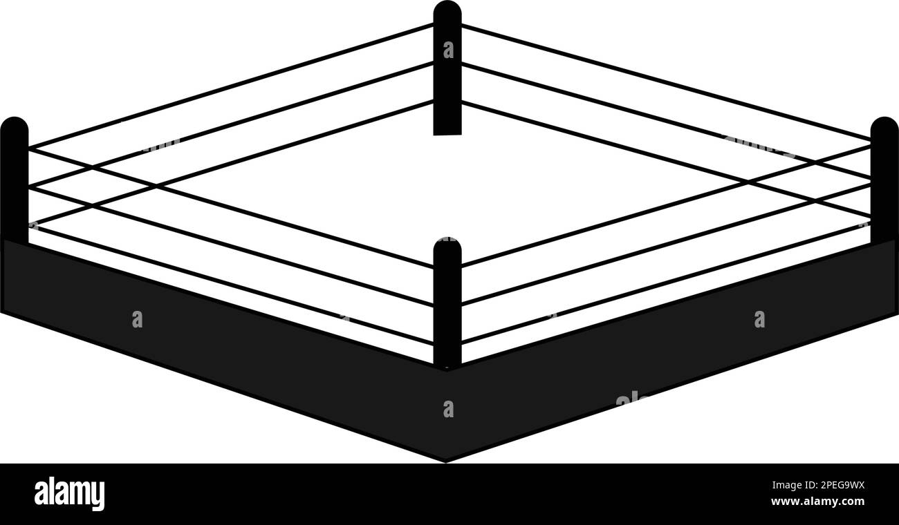 simple boxing ring logo illustration design Stock Vector Image & Art
