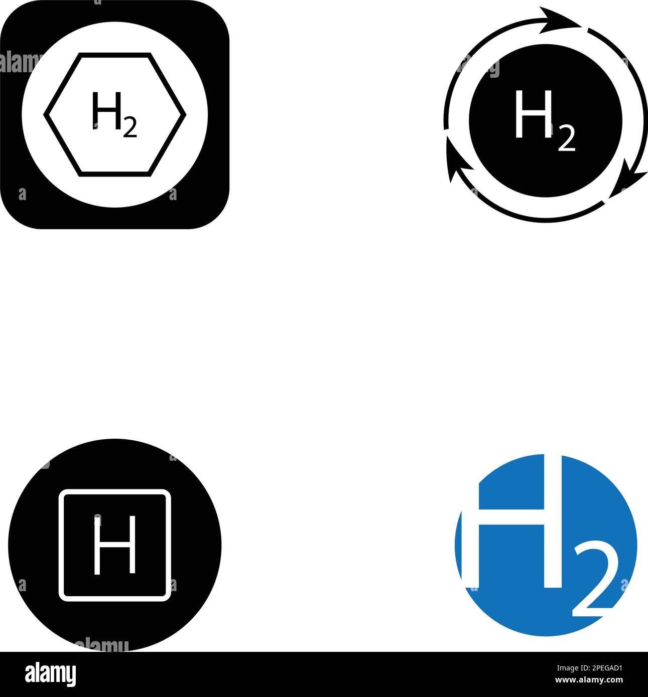 simple hydrogen logo illustration design Stock Vector Image & Art - Alamy