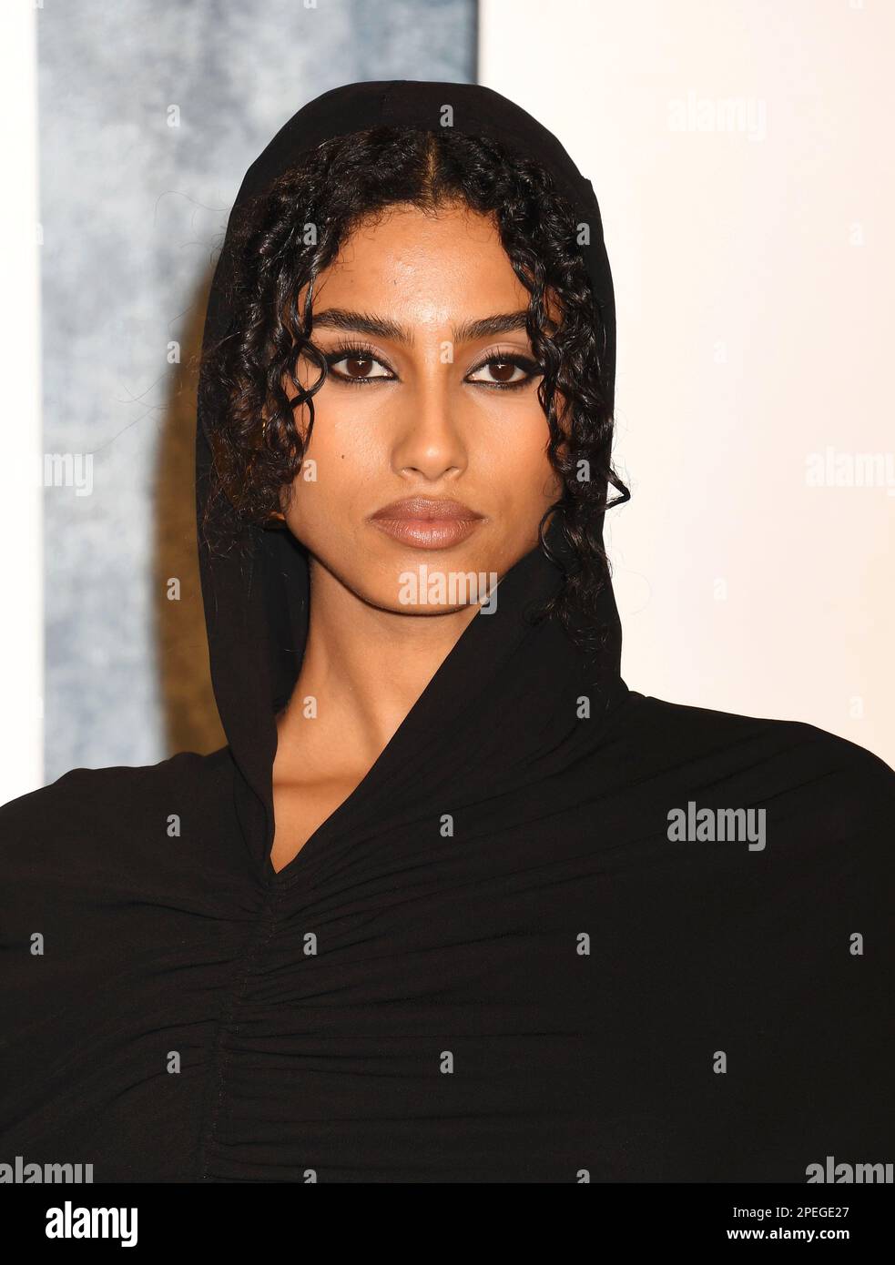 BEVERLY HILLS, CALIFORNIA - MARCH 12: Imaan Hammam attends the 2023
