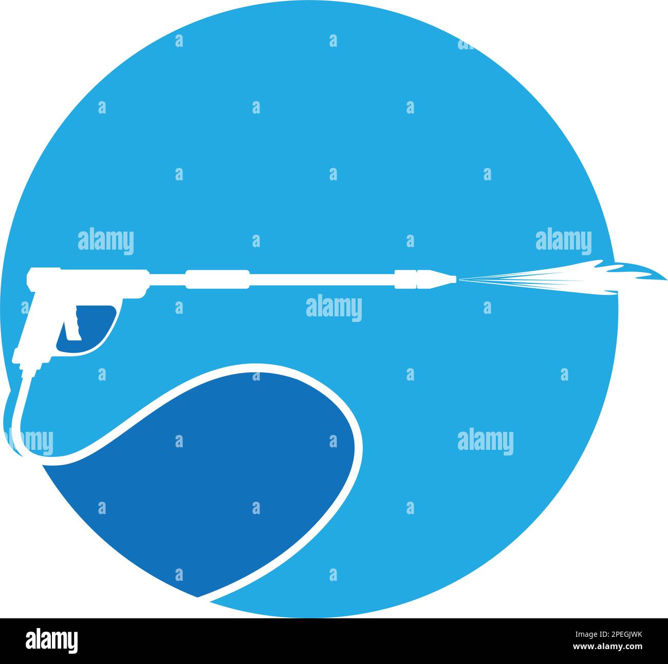 Pressure washing gun logo template. Cleaning vector design. Tools
