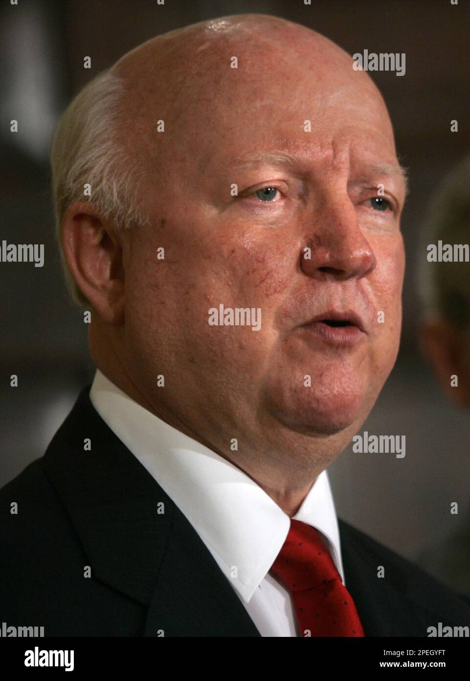 Samuel W. Bodman pauses as President Bush announces Bodman as his