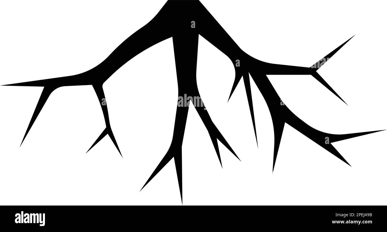 Vintage tree roots illustration Stock Vector Images - Alamy