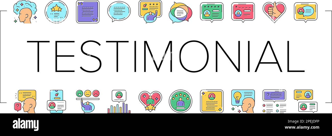 testimonial customer review icons set vector Stock Vector Image & Art ...