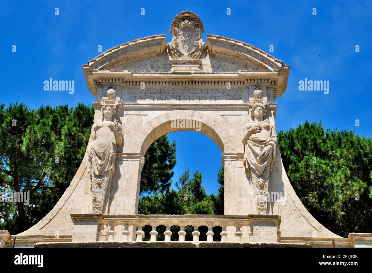 Palatine Hill Entrance Arch, Rome, Italy, Europe Stock Photo