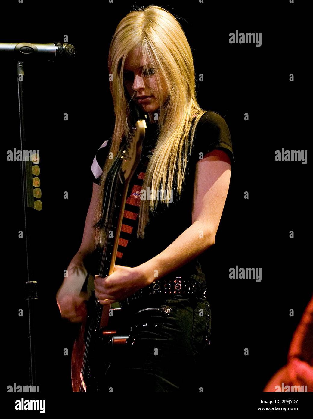 Rock vocalist Avril Lavigne performs at the Fleet Center in Boston