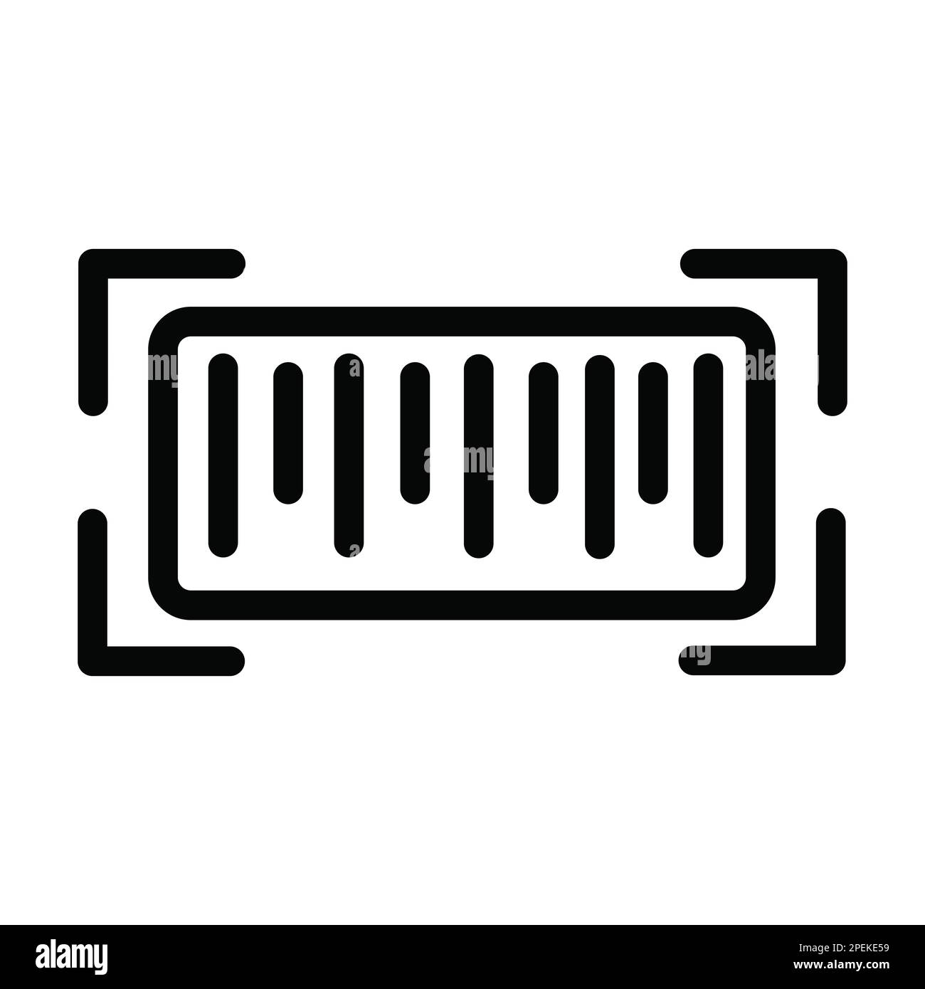 Barcode Vector Thick Line Icon For Personal And Commercial Use Stock ...
