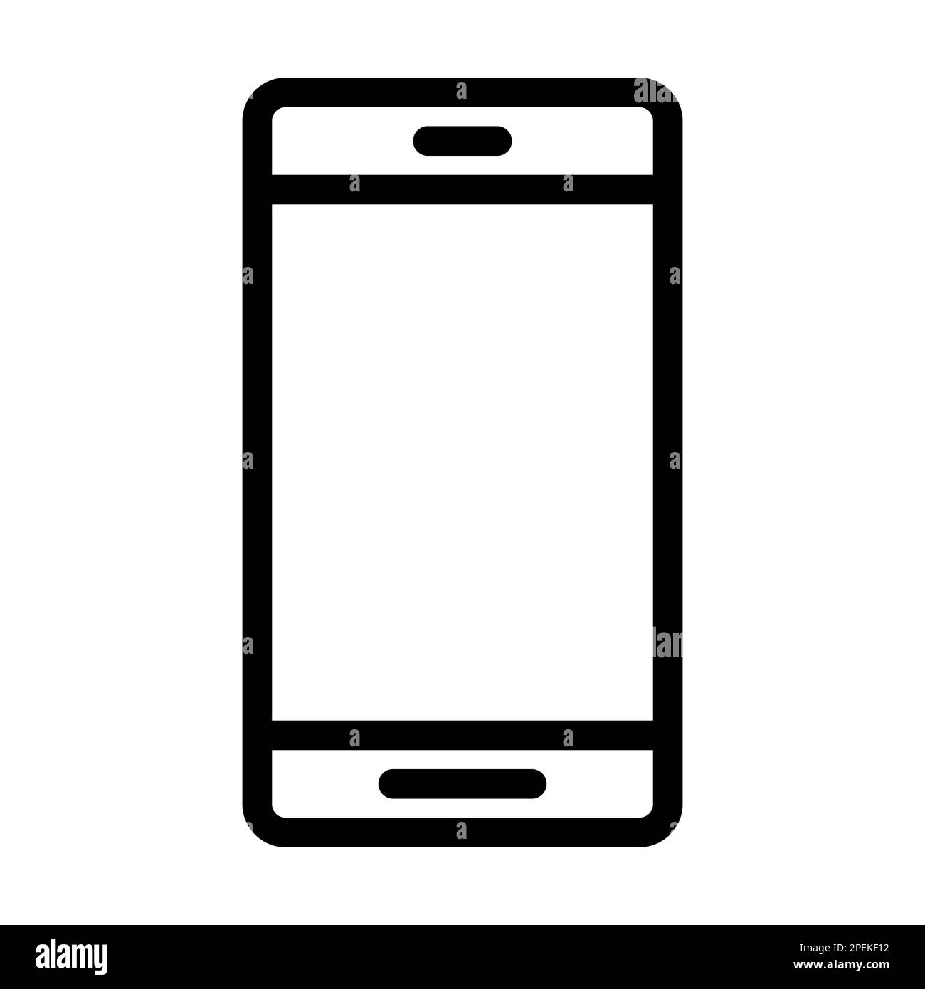 Phone Vector Thick Line Icon For Personal And Commercial Use Stock ...