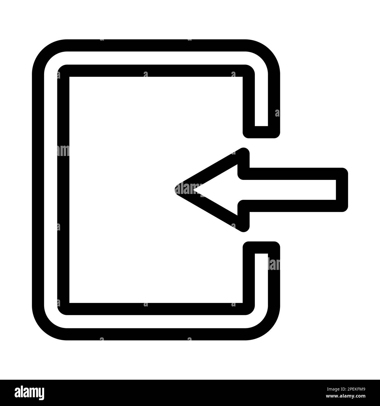 Sign In Vector Thick Line Icon For Personal And Commercial Use Stock ...