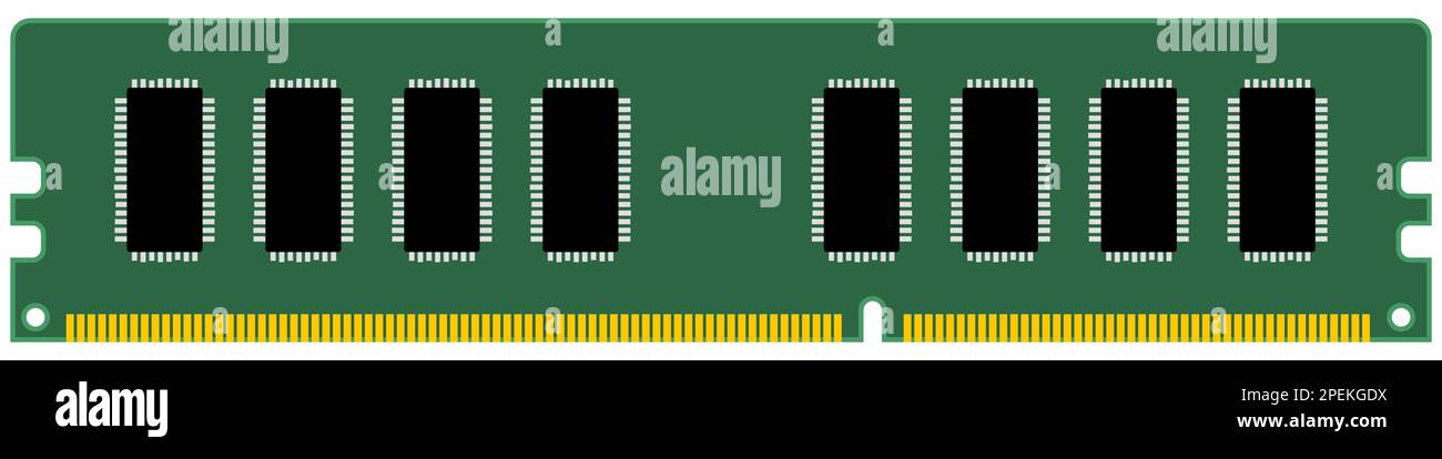 RAM for desktop computer, memory stick isolated on white background ...