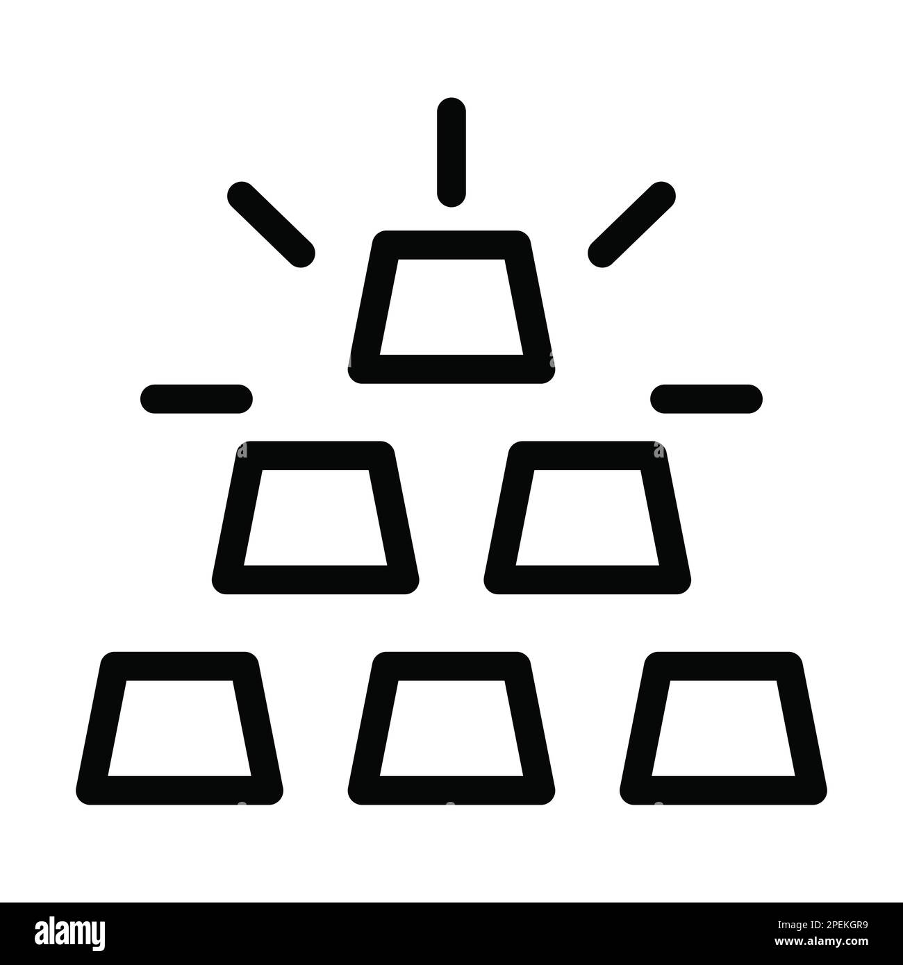 Gold Ingot Vector Thick Line Icon For Personal And Commercial Use Stock ...