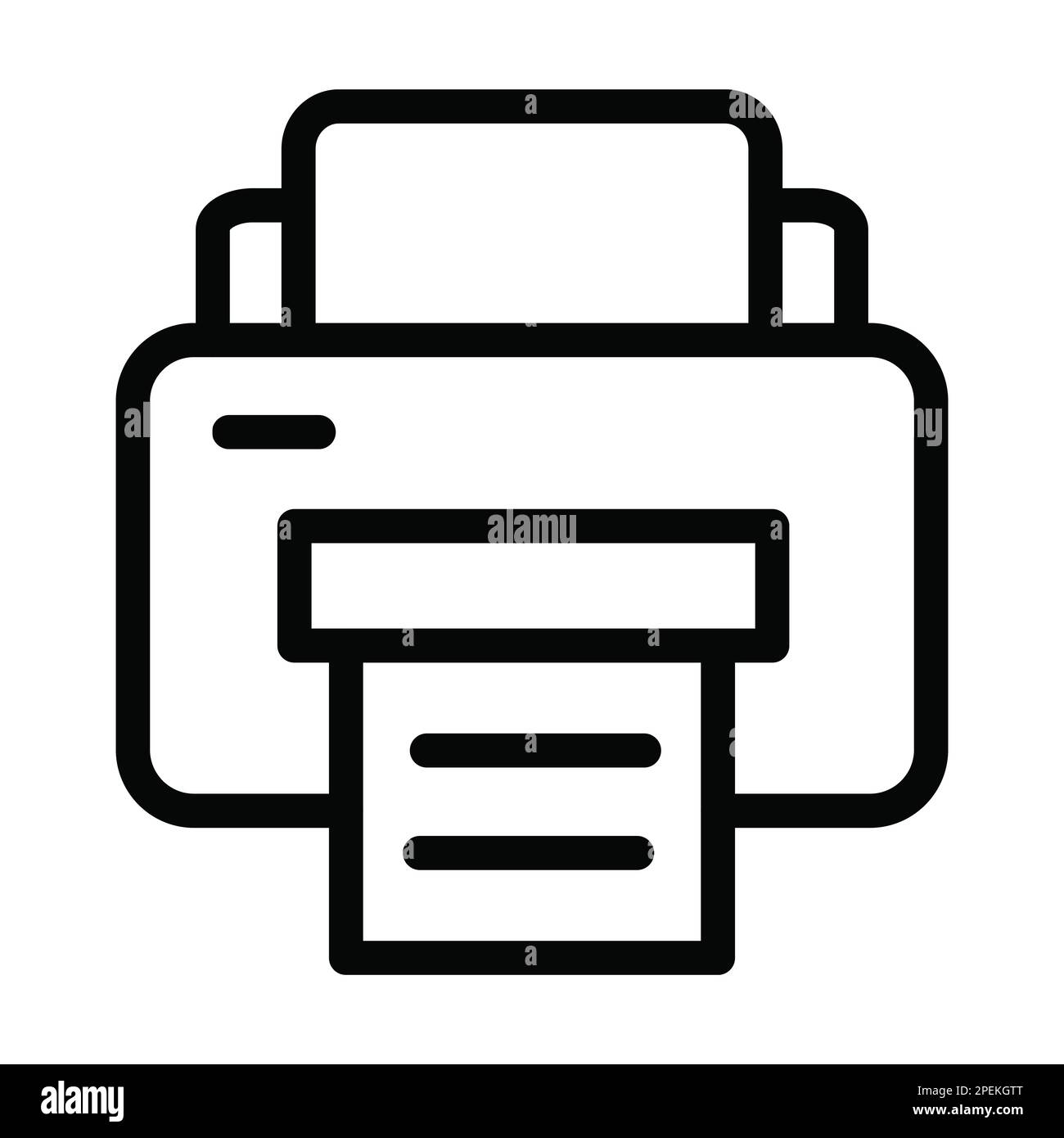 Printer Vector Thick Line Icon For Personal And Commercial Use Stock ...