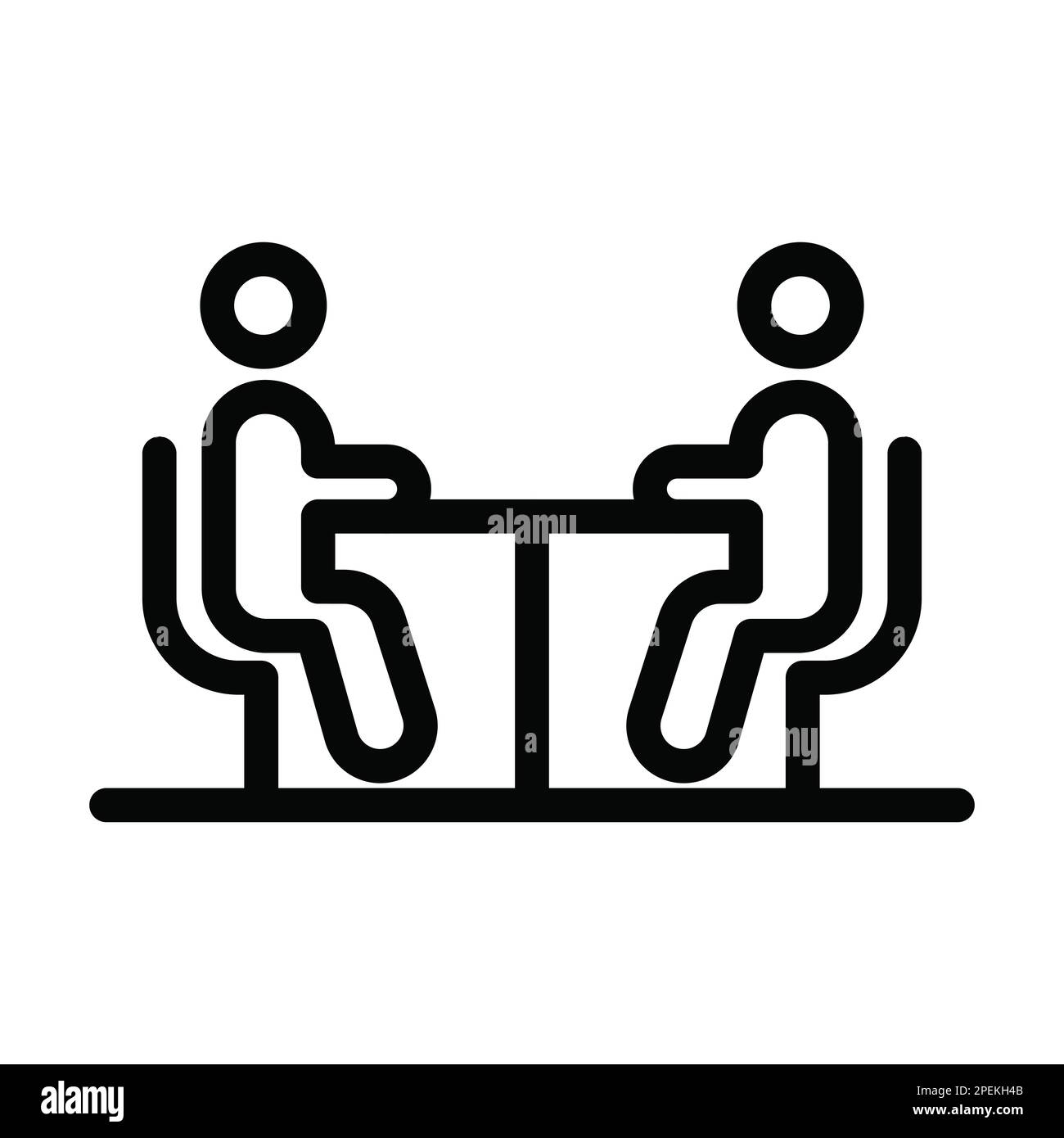 Meeting Vector Thick Line Icon For Personal And Commercial Use Stock ...