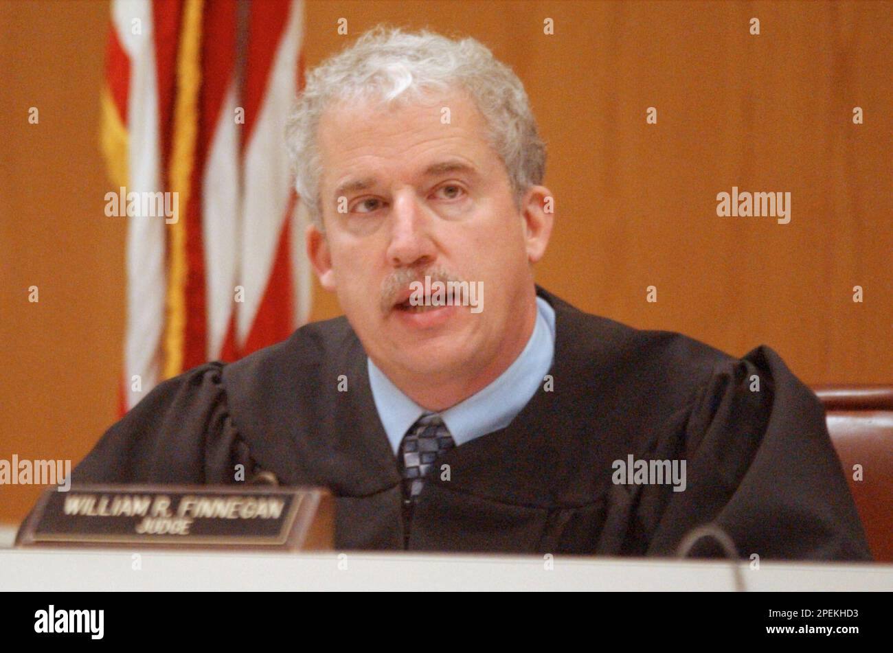 Municipal Court Judge William Finnegan is shown in court, Monday, Oct