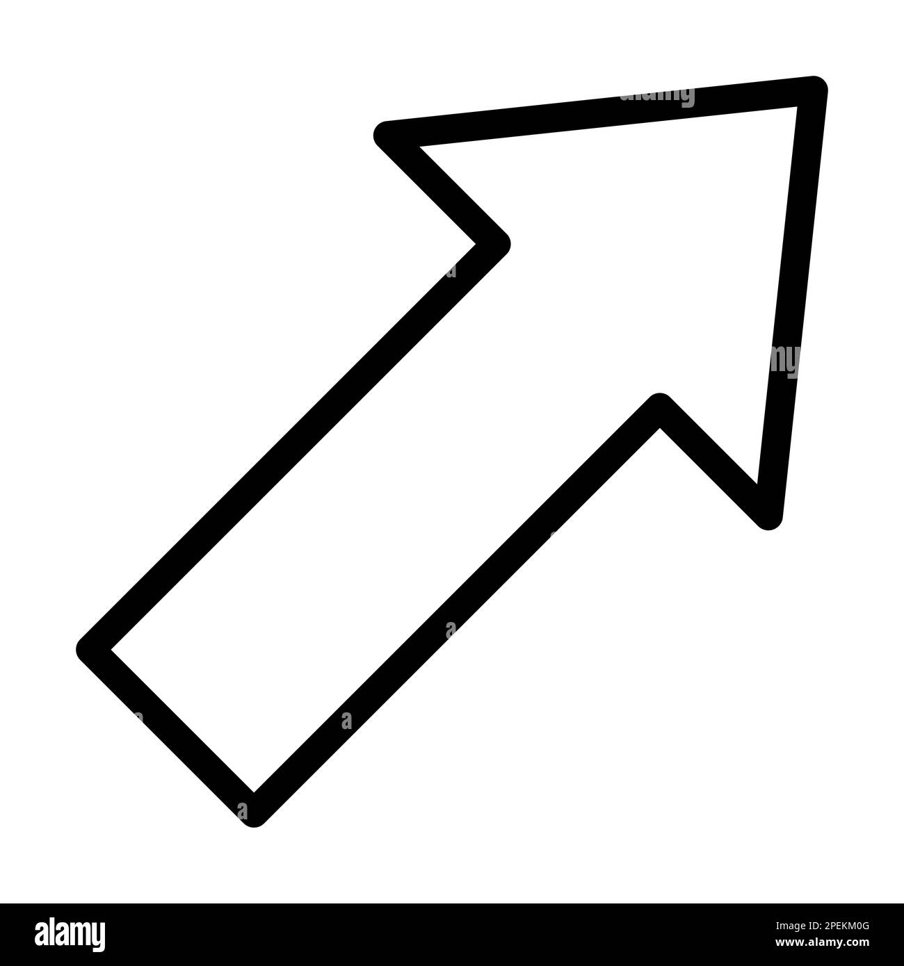 Up Right Vector Thick Line Icon For Personal And Commercial Use Stock ...