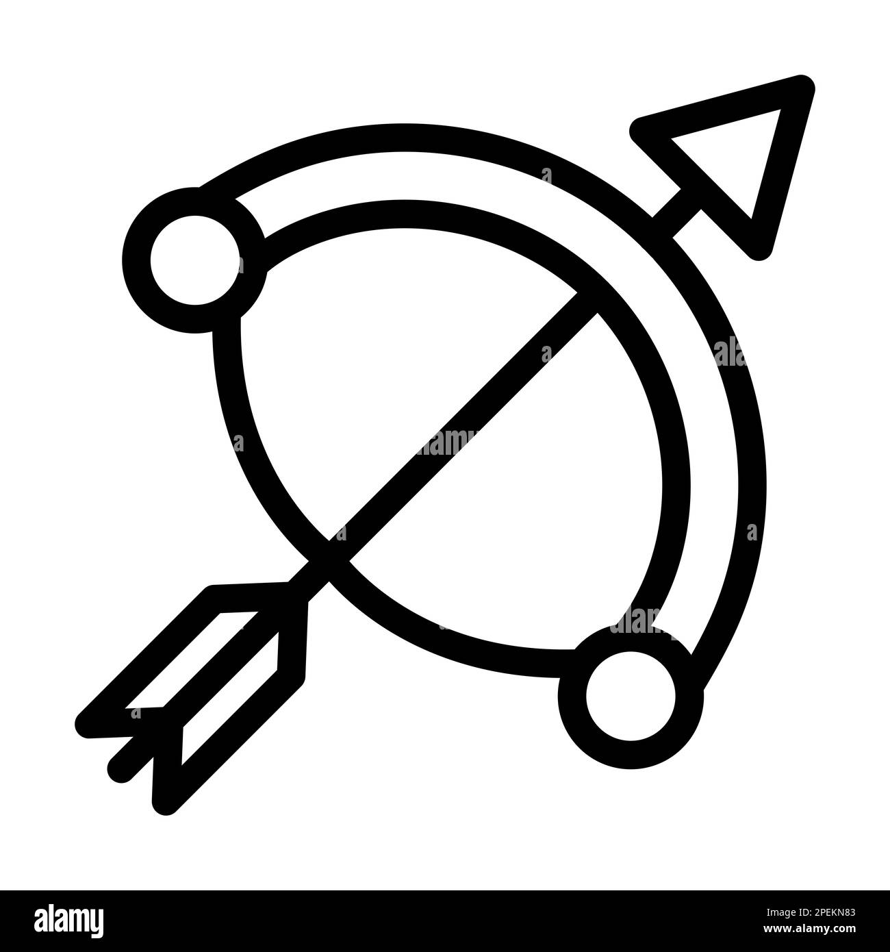 Archery Vector Thick Line Icon For Personal And Commercial Use Stock ...