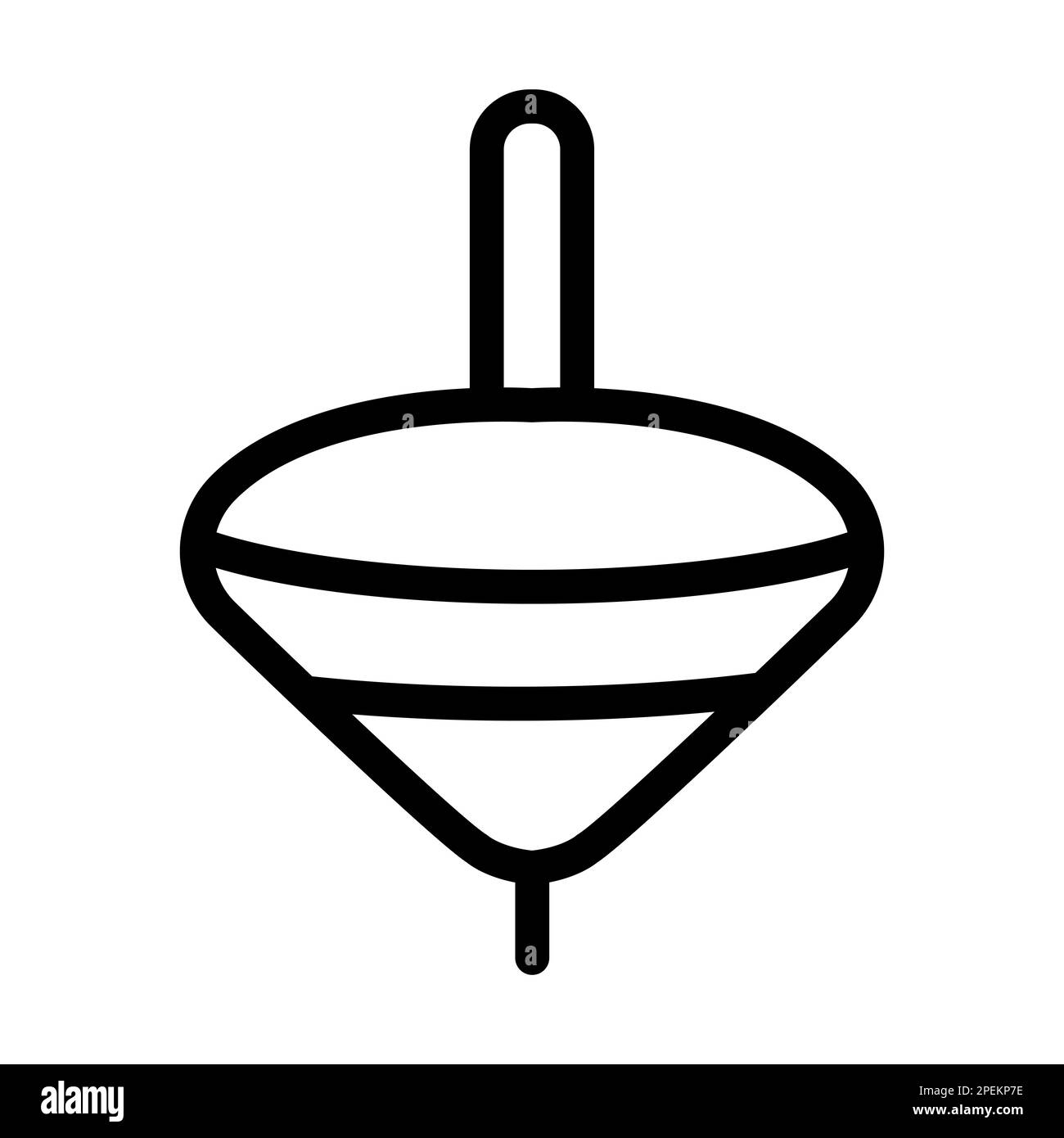 Spinning Top Vector Thick Line Icon For Personal And Commercial Use