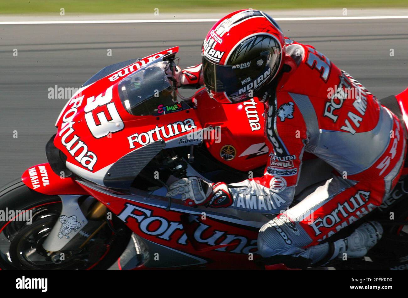 Italian MotoGP rider Marco Melandri speeds his machine during the