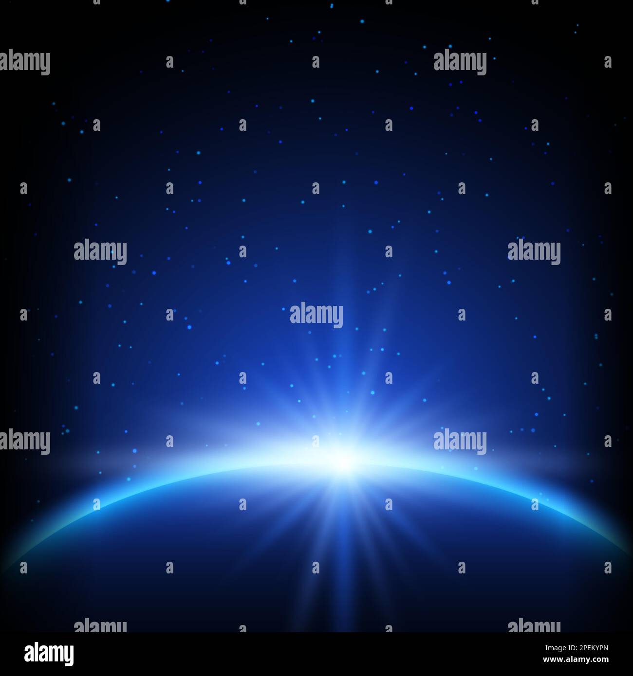 Abstract space background with planet against starry sky Stock Vector ...