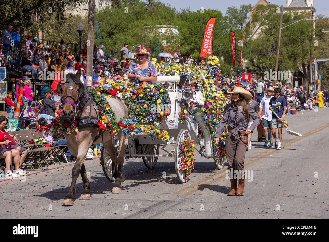 San Antonio, Texas, USA - April 8, 2022: The Battle of the Flowers ...