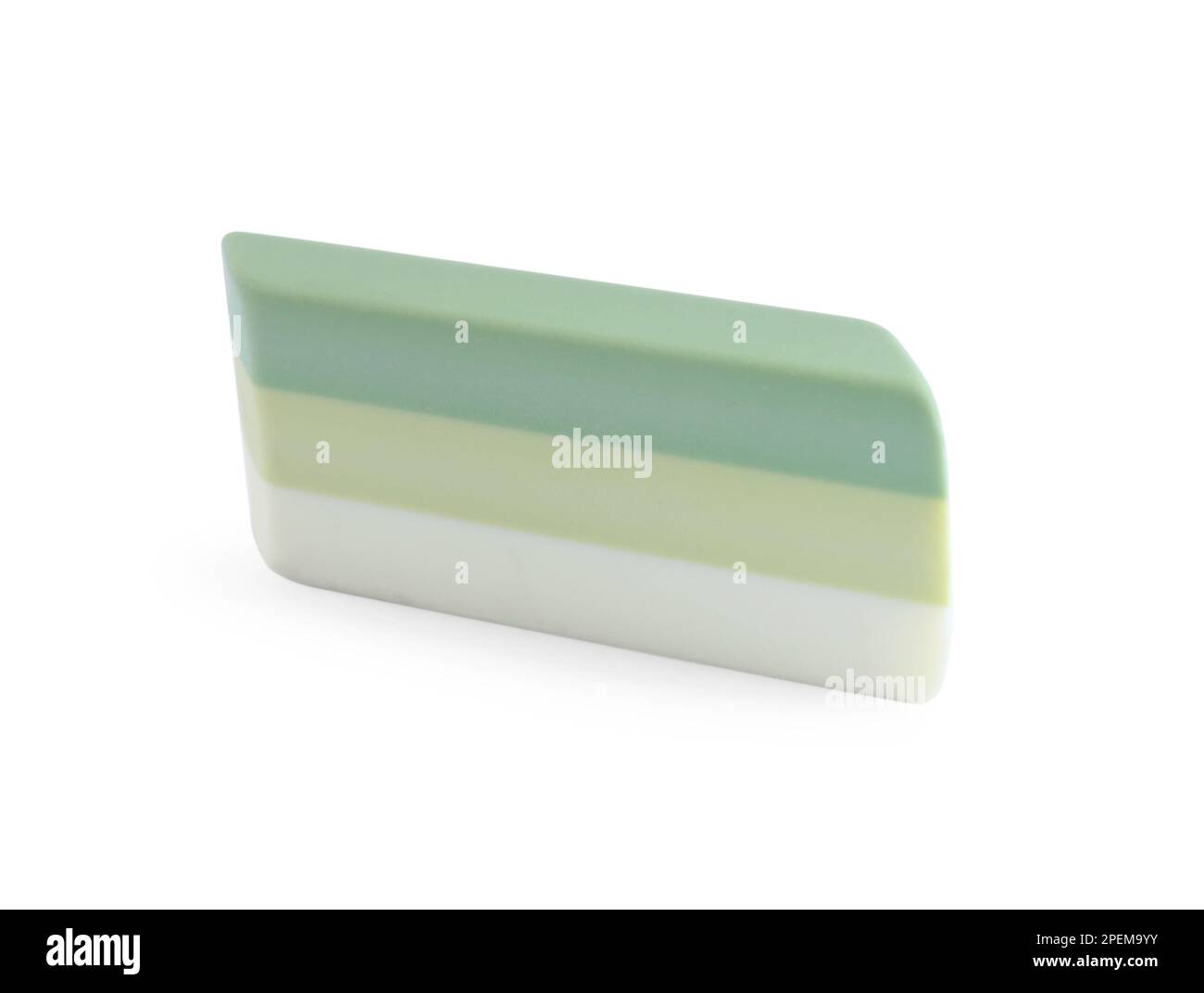 New bright eraser isolated on white. School stationery Stock Photo - Alamy