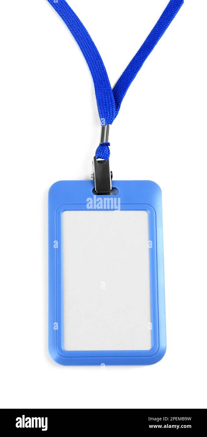 Blank badge on white background. Mockup for design Stock Photo - Alamy