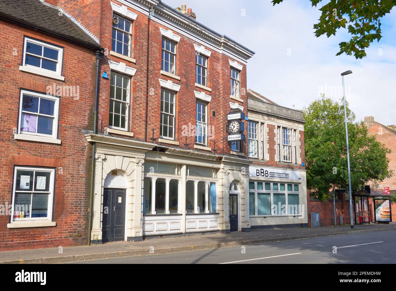 Old town buildings in Burton on Trent, UK Stock Photo Alamy