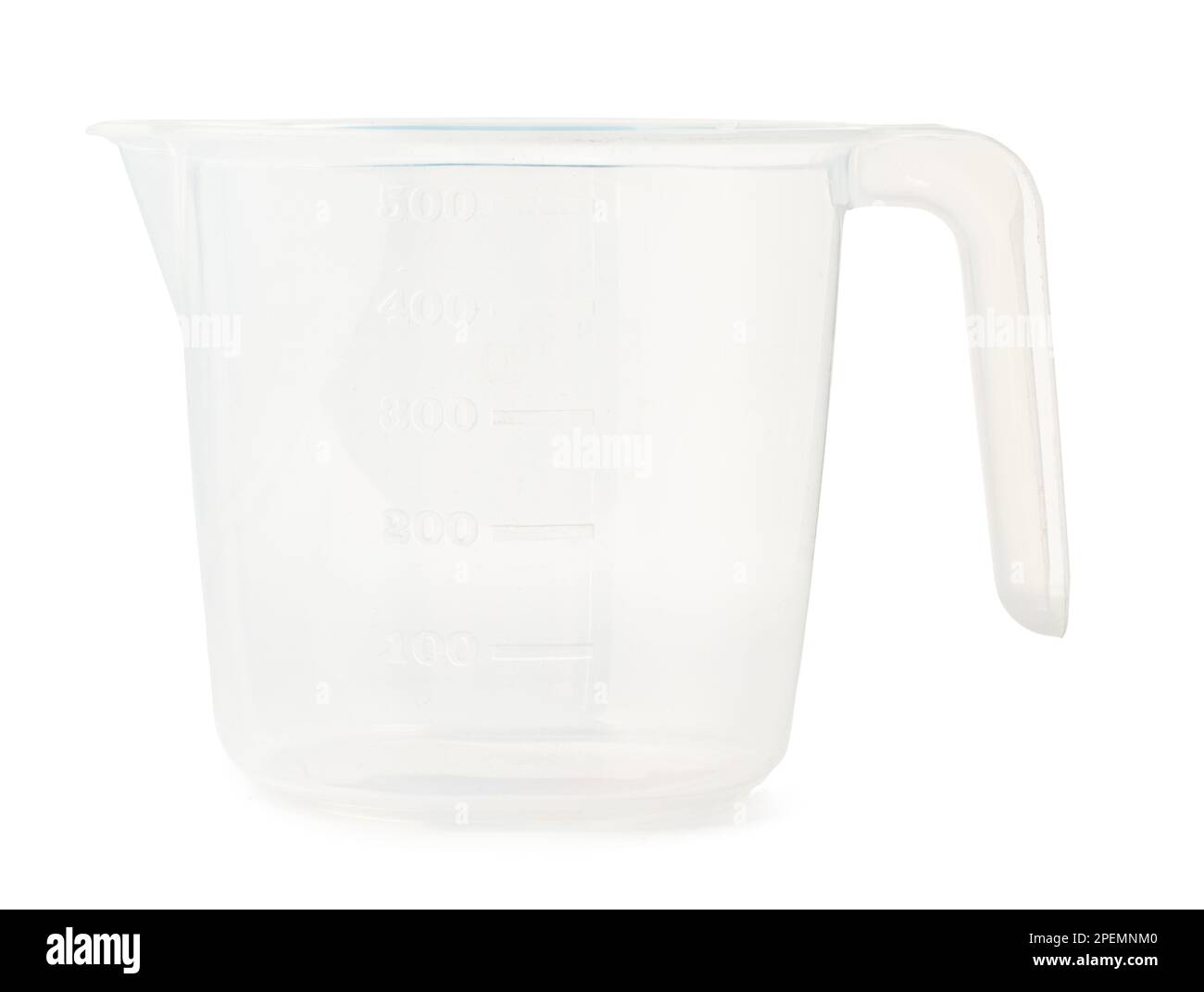 Measuring plastic cup isolated on white background Stock Photo Alamy