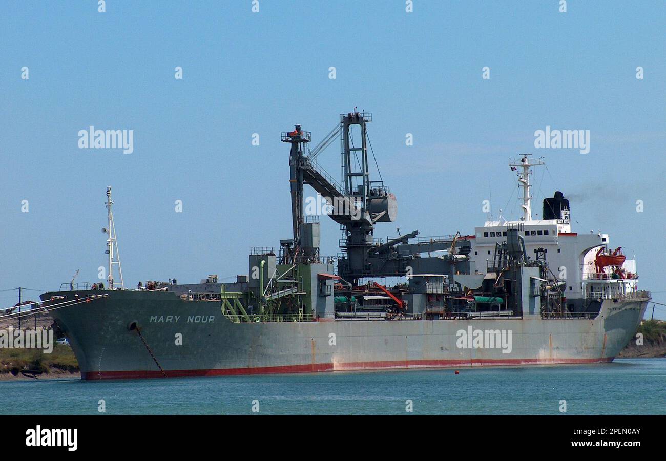 **FILE** The ship Mary Nour is seen anchored at the Altamira port in