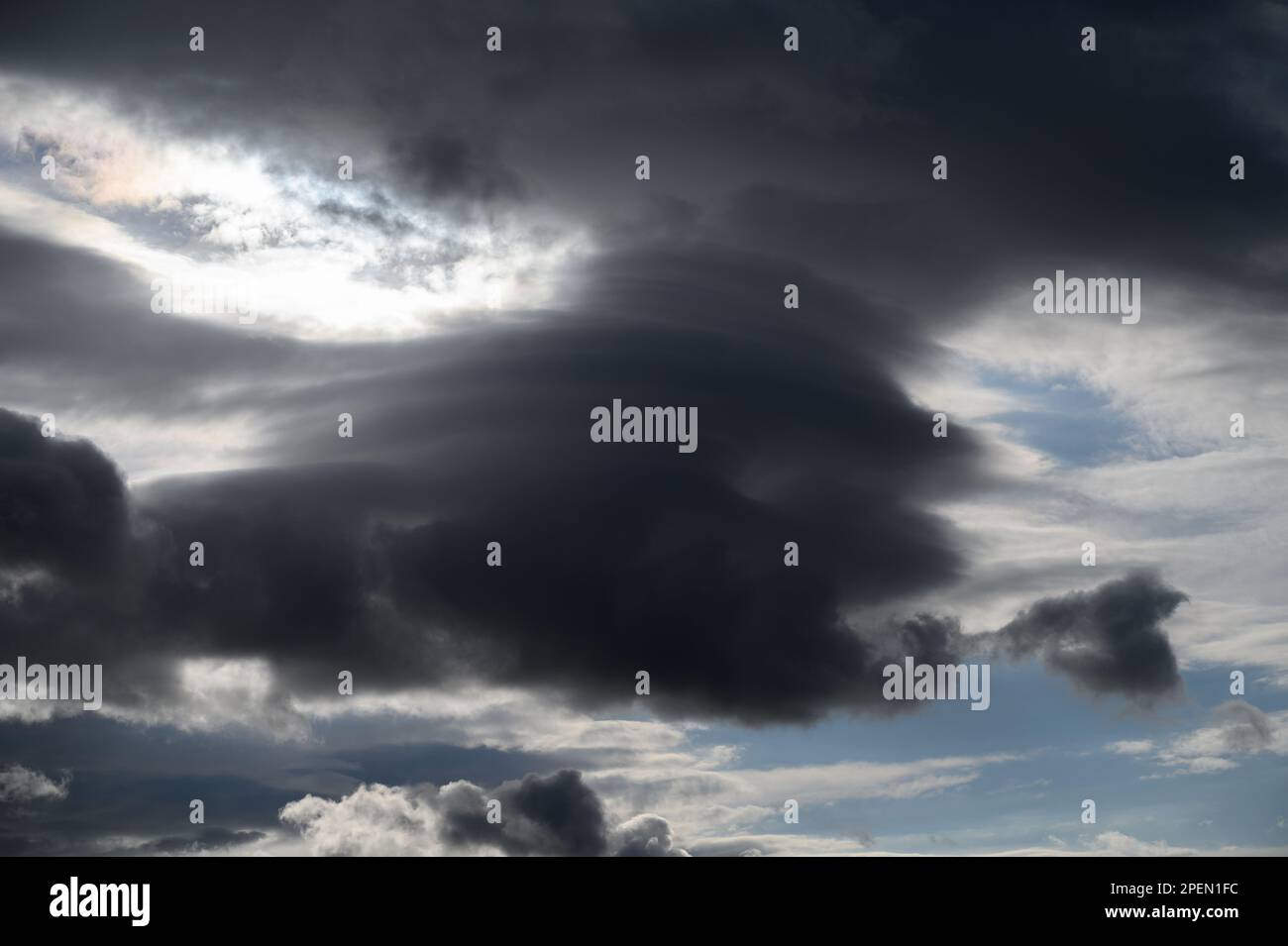 Dark sky with stromy clouds. Nature background Stock Photo - Alamy
