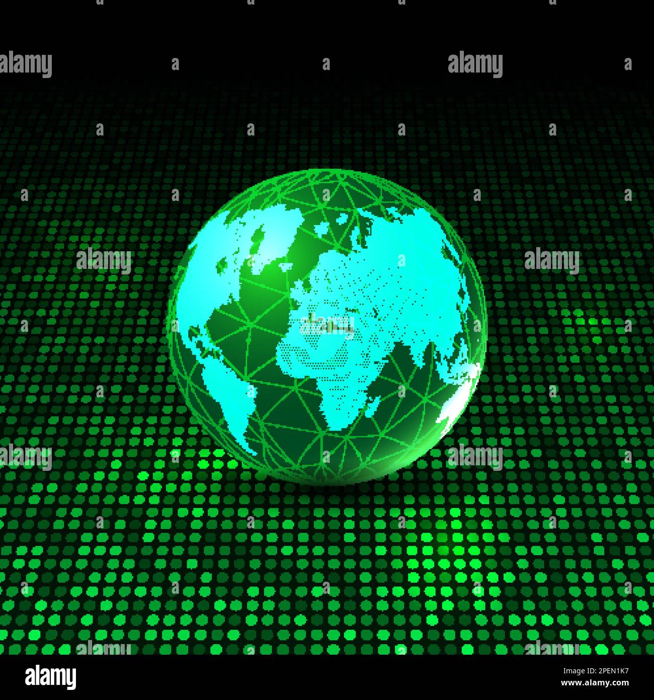 World globe on a glowing dots background Stock Vector Image & Art - Alamy