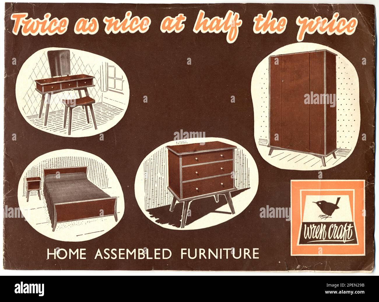 Vintage Wren Craft home assembled furniture brochure cover Stock Photo