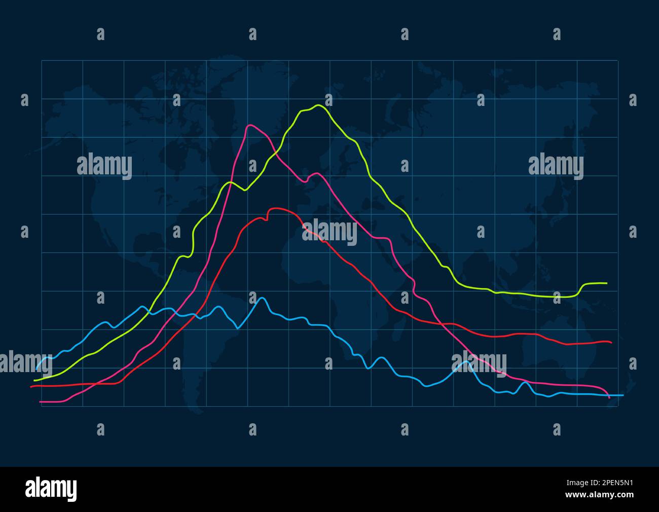 World map with graph design Stock Vector Image & Art - Alamy