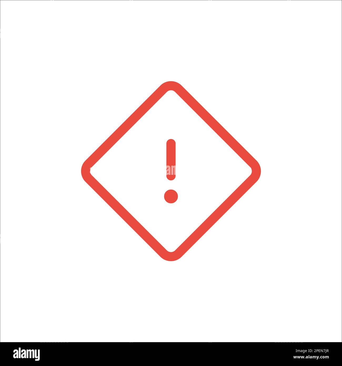 RombusAttention red sign with exclamation mark symbol. danger alert ...