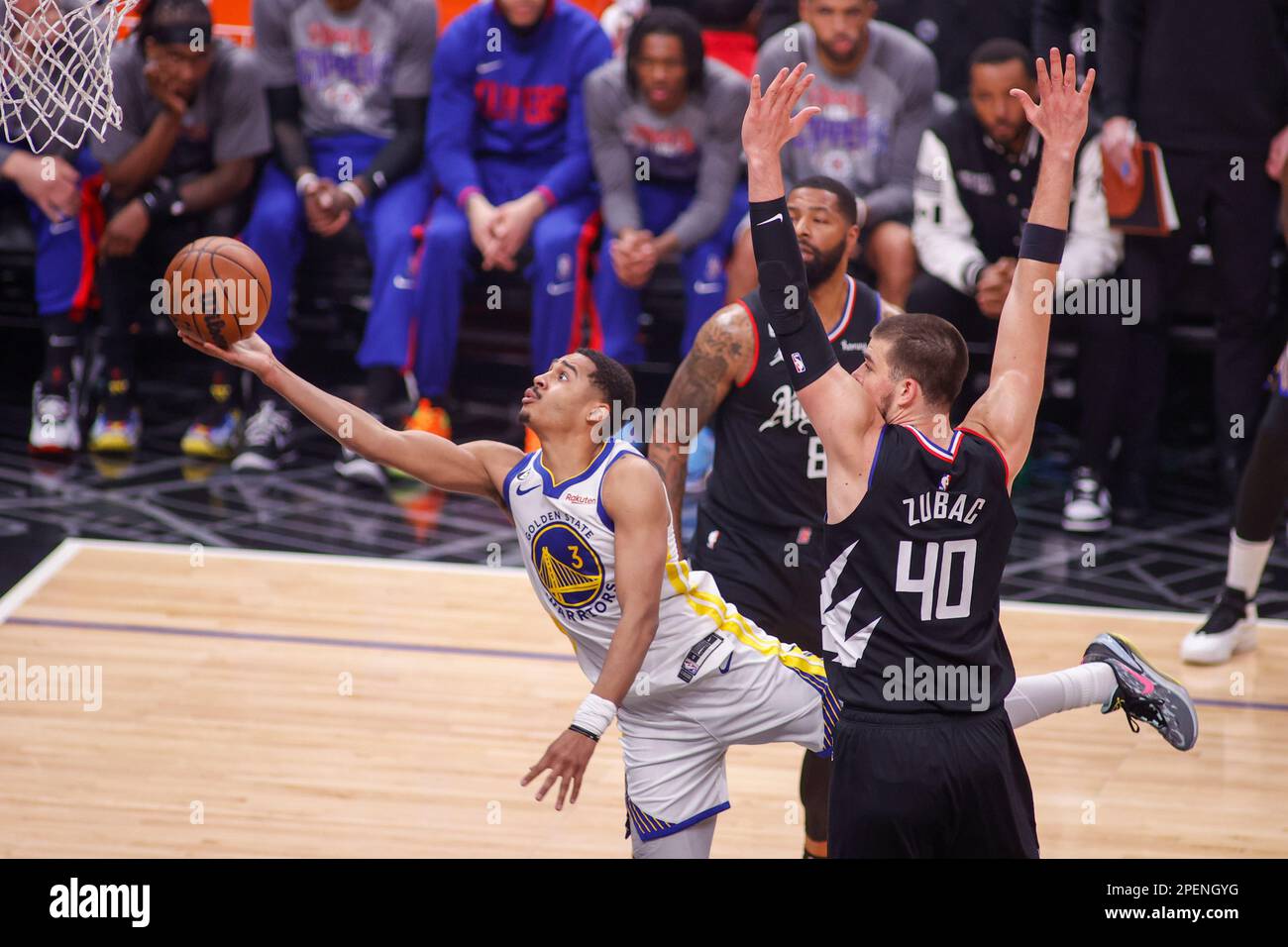 Golden State Warriors NBA basketball draft pick Jordan Poole stands for  team photos on Monday, June 24, 2019, in Oakland, Calif. (AP Photo/Noah  Berger Stock Photo - Alamy