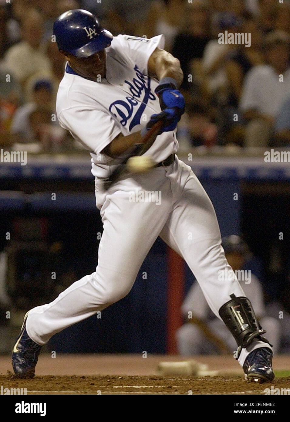 Los Angeles Dodgers' Adrian Beltre hits a three-run home run off St. Louis  Cardinals pitcher Jason Marquis in the third inning at Dodger Stadium in  Los Angeles on Friday, Sept. 10, 2004.