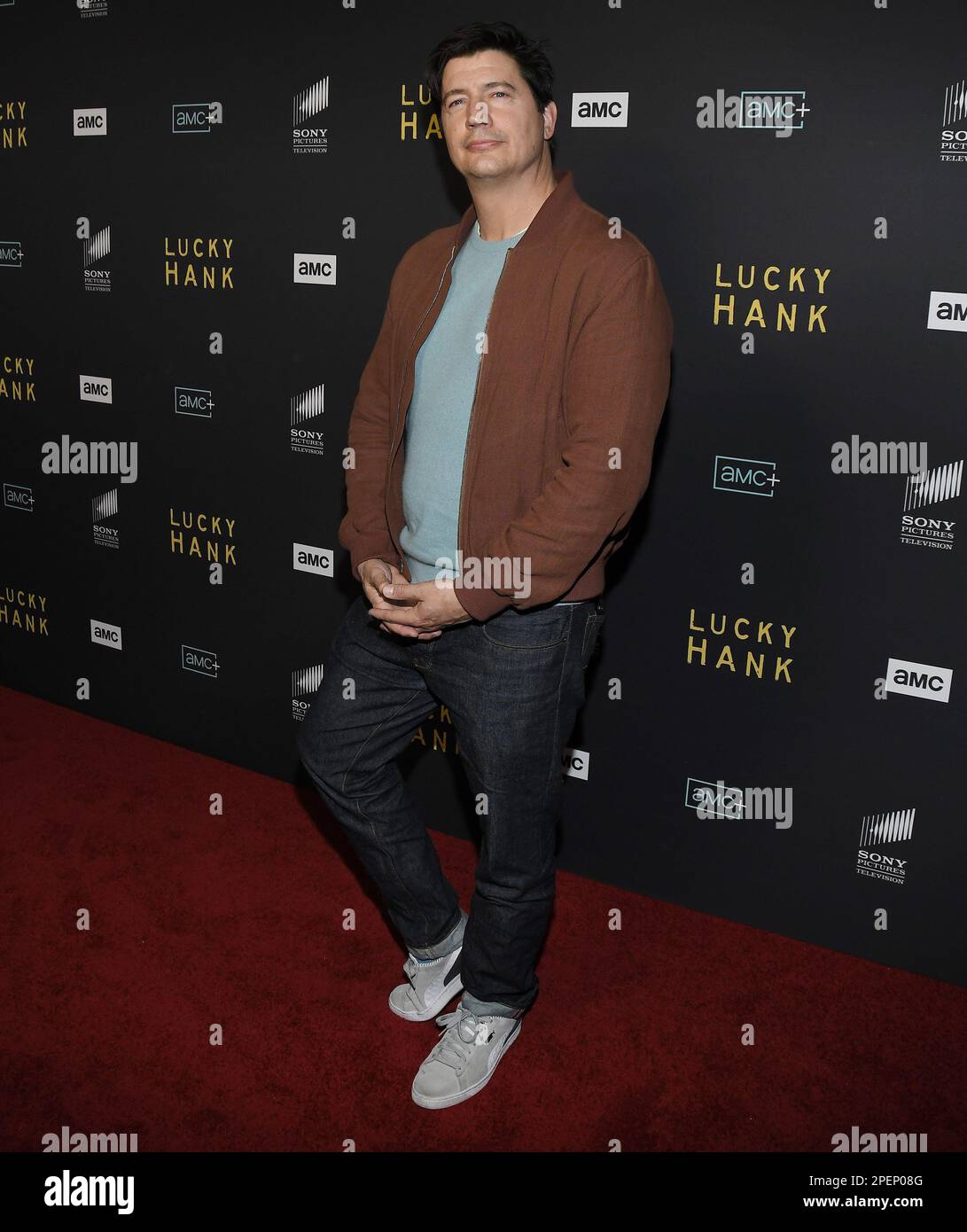 Ken Marino arrives at the AMC Network's LUCKY HANK Premiere held at The