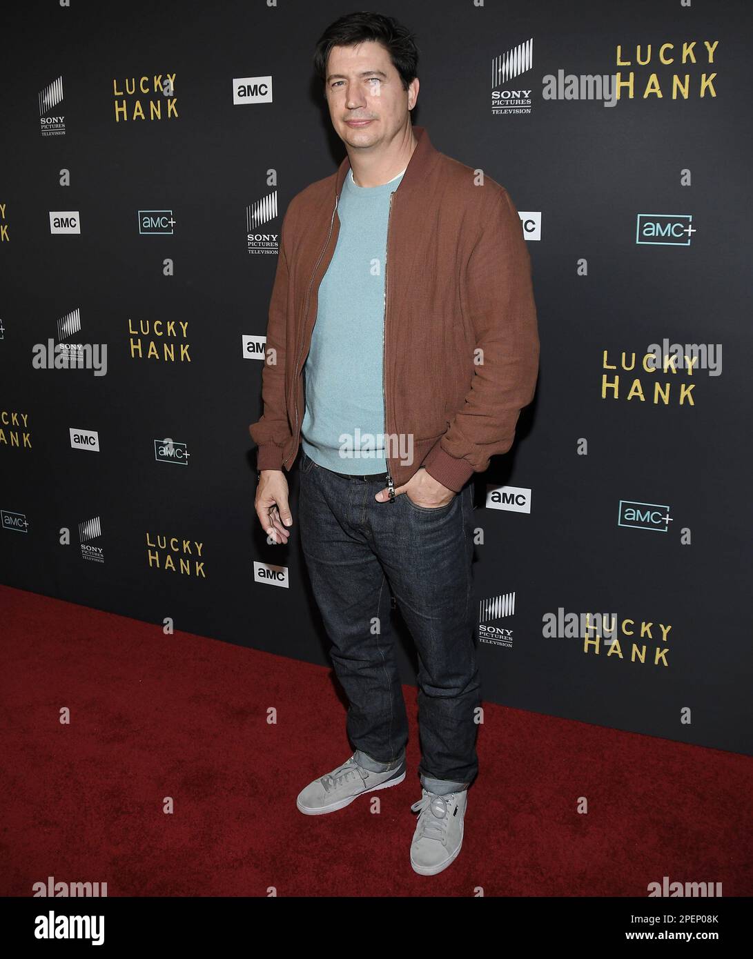 Ken Marino arrives at the AMC Network's LUCKY HANK Premiere held at The