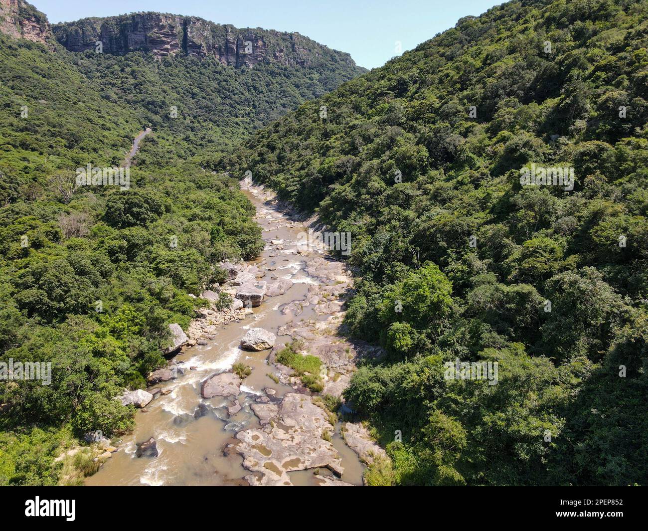 Drone view at Oribi gorge near Port Shepstone on South Africa Stock ...