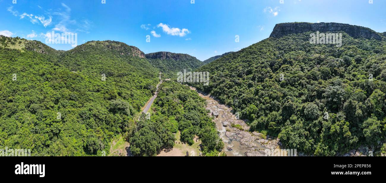 Drone view at Oribi gorge near Port Shepstone on South Africa Stock ...