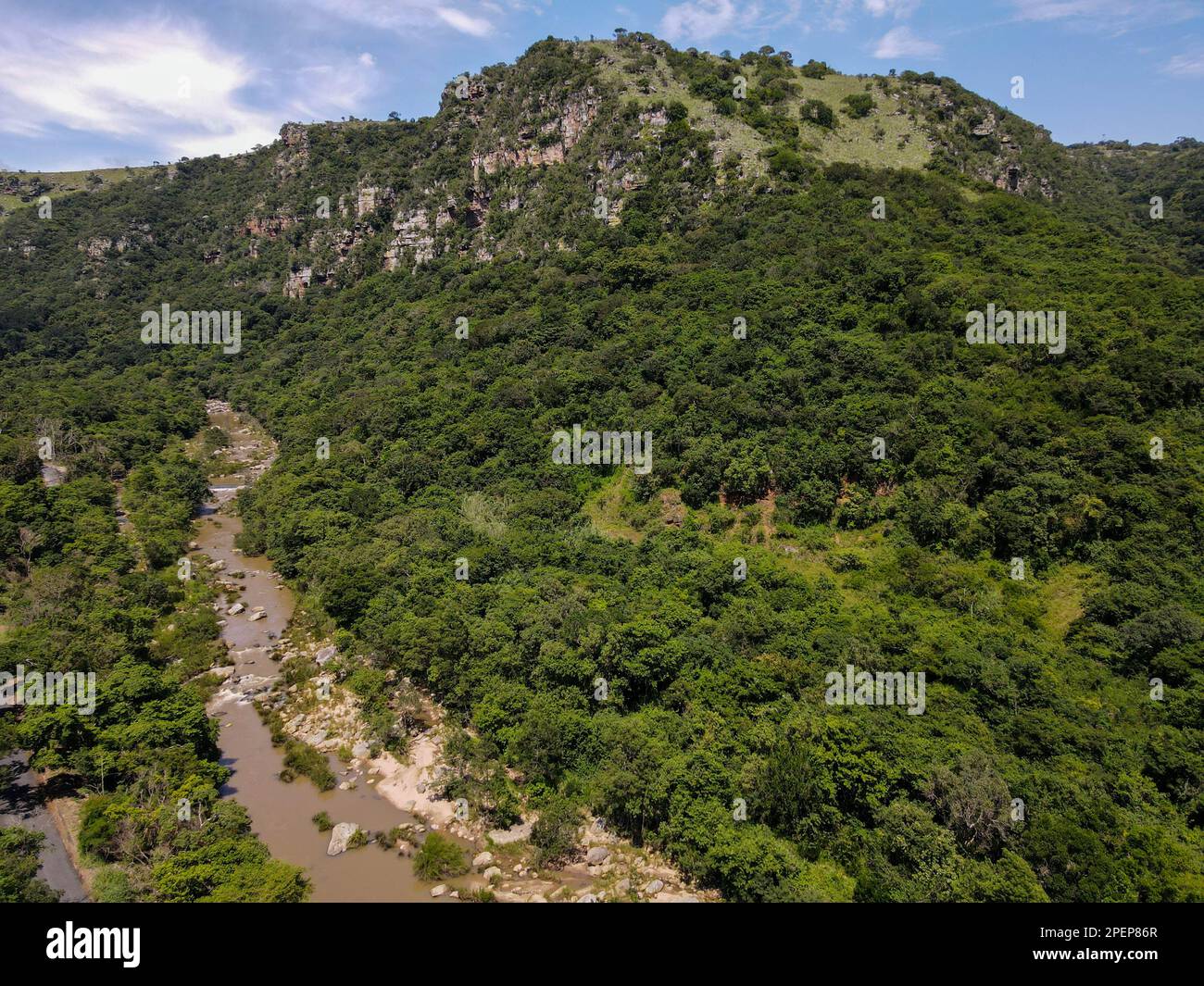 Drone view at Oribi gorge near Port Shepstone on South Africa Stock ...