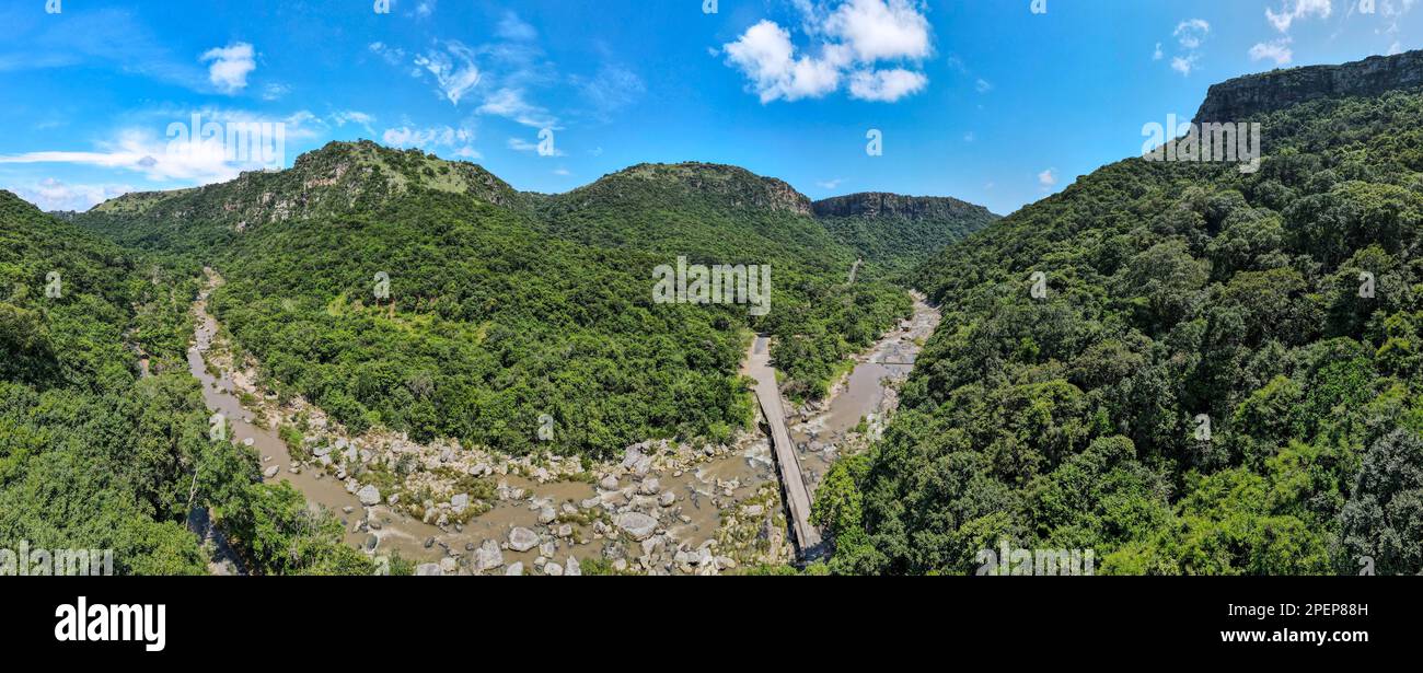 Drone view at Oribi gorge near Port Shepstone on South Africa Stock ...