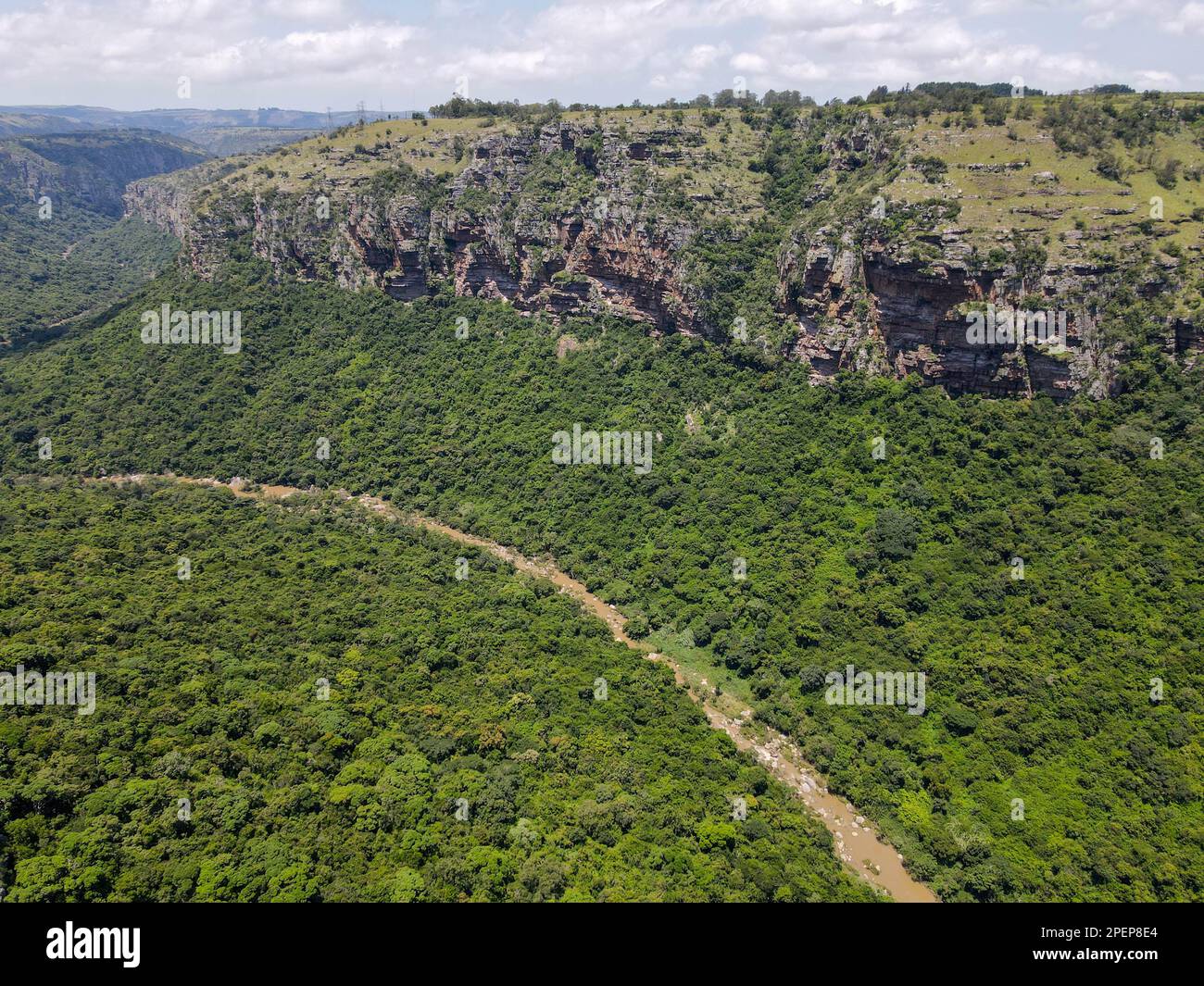 Drone view at Oribi gorge near Port Shepstone on South Africa Stock ...