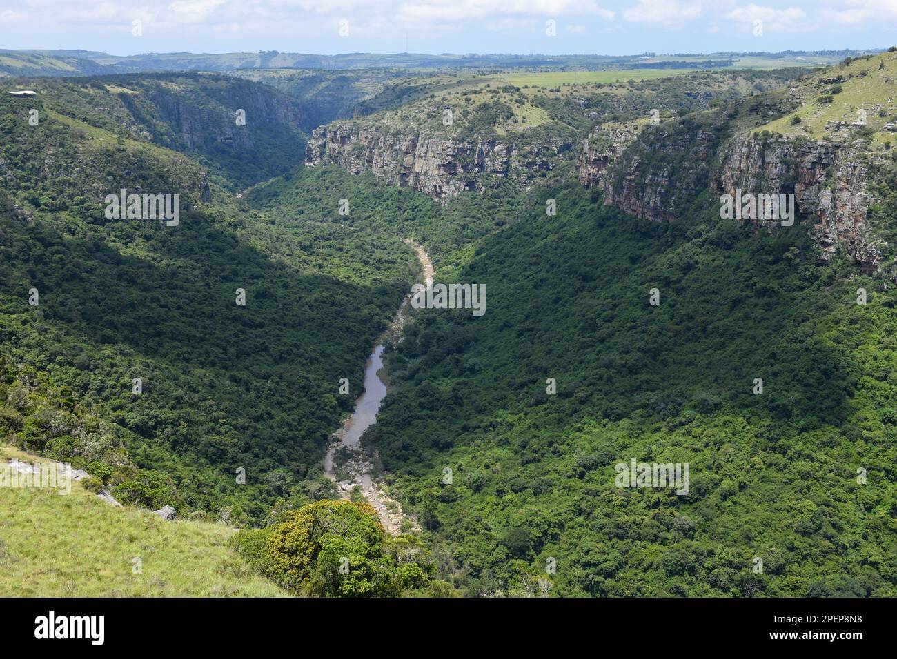 Drone view at Oribi gorge near Port Shepstone on South Africa Stock ...