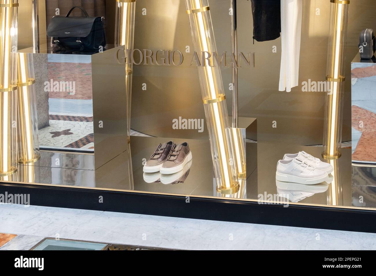 Giorgio Armani flagship store in galleria Vittorio Emanuele