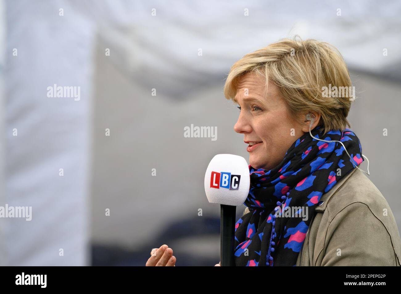 Stella Creasy MP (Lab Walthamstow) on College Green, Westminster to be