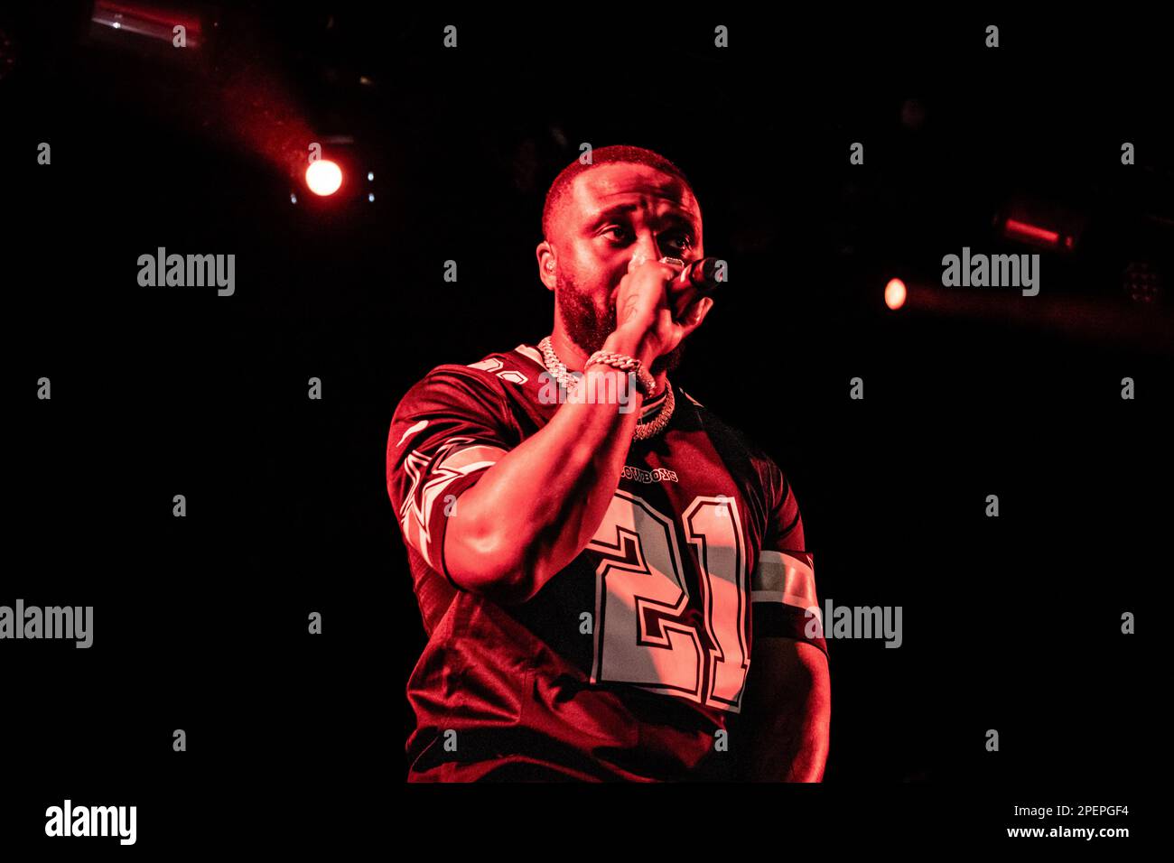 Copenhagen, Denmark. 15th Mar, 2023. The British rapper Headie One performs a live concert at Pumpehuset in Copenhagen. (Photo Credit: Gonzales Photo/Alamy Live News Stock Photo