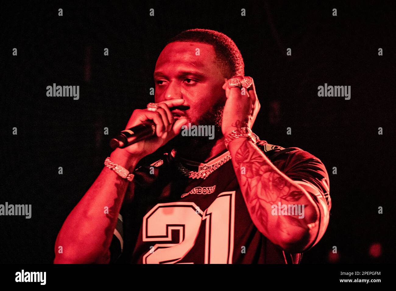 Copenhagen, Denmark. 15th Mar, 2023. The British rapper Headie One performs a live concert at Pumpehuset in Copenhagen. (Photo Credit: Gonzales Photo/Alamy Live News Stock Photo