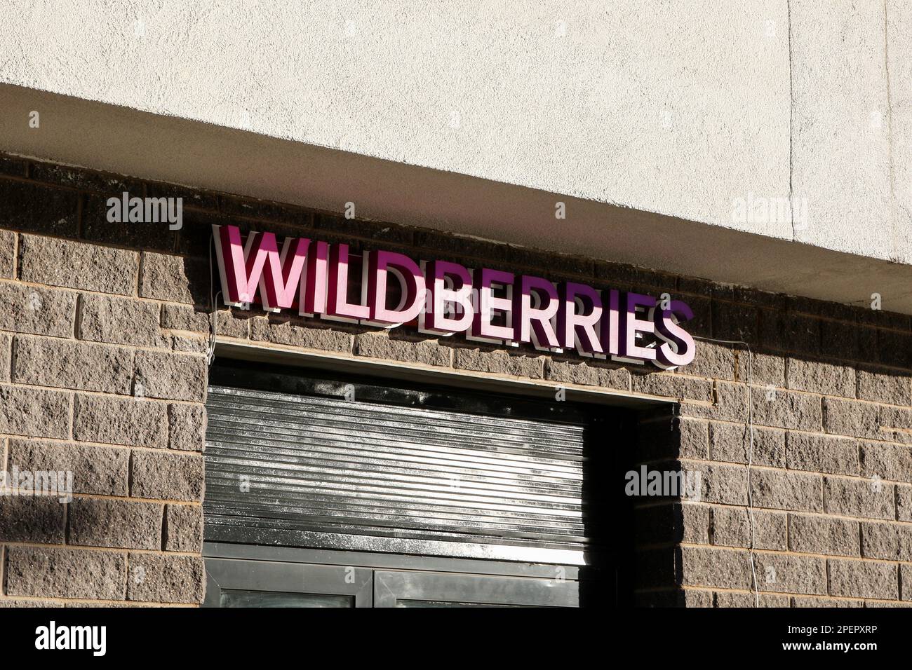 Moscow, Russia. 15th Mar, 2023. A Wildberries logo seen in one of