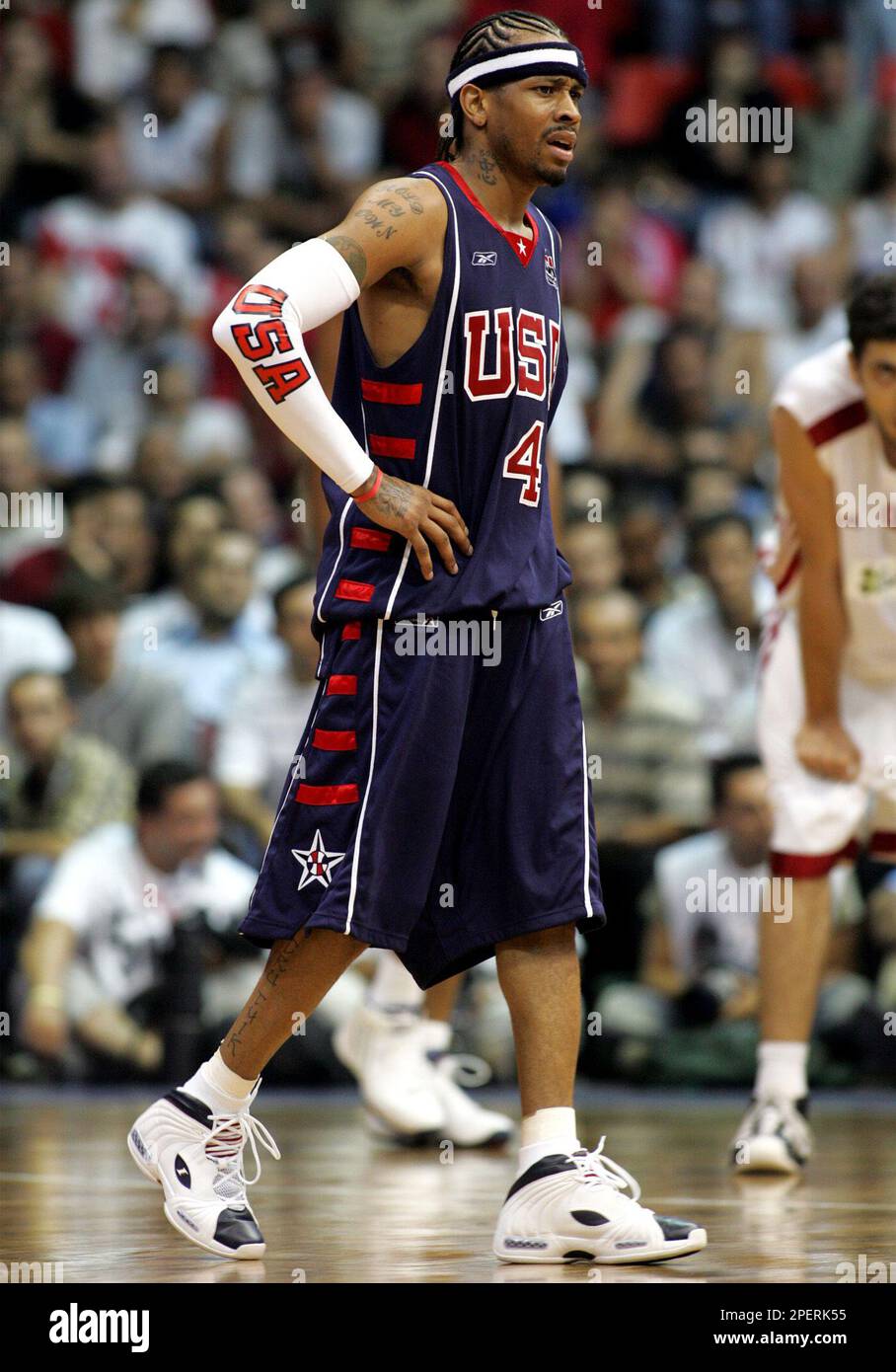 Allen Iverson of the Philadelphia 76ers during the game against