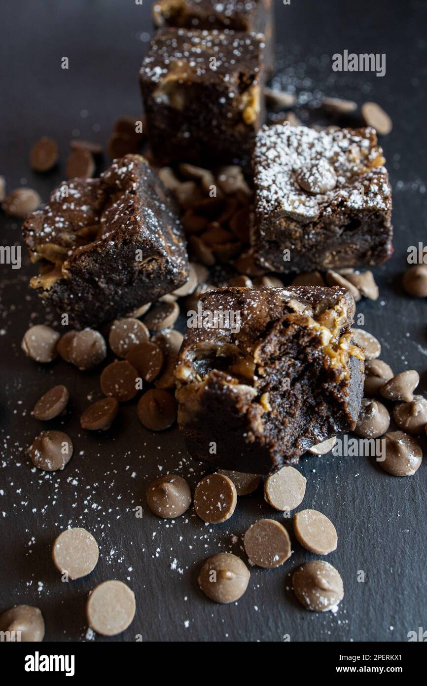 chocolate brownies from the bakery Stock Photo Alamy